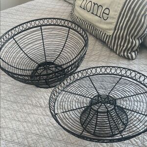 2 wrought iron table decorations